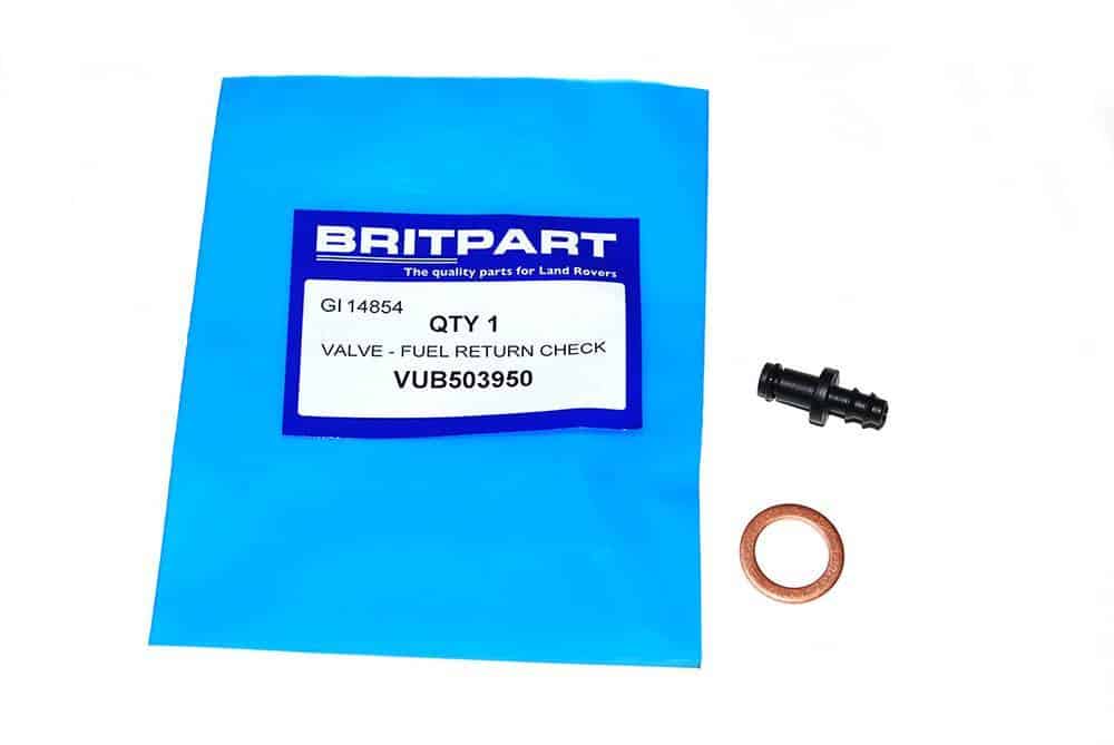 Valve Fuel Return Check VUB503950 BRITPART Vitesse Land Rover