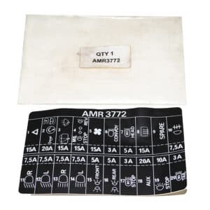Label Fuse - AMR3772LR - LAND ROVER