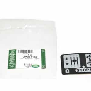 Label Warning - AWR1183LR - LAND ROVER