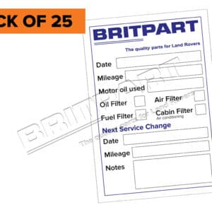 Service Kit Sticker X 25 - SERVICESTICKERPK - BRITPART