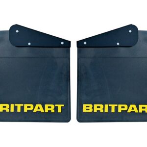 Rear Britpart Branded Mudflaps - Yellow Logo - DA4533 - BRITPART