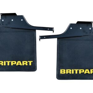 Rear Britpart Branded Mudflaps - Yellow Logo - DA4534 - BRITPART
