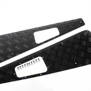 WING TOPS PAIR - CHEQUER PLATE - BLACK - 2007 ONWARDS