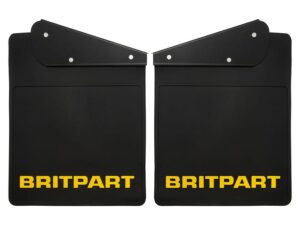Rear Britpart Branded Mudflaps - Yellow Logo - DA4532 - BRITPART