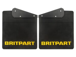 Rear Britpart Branded Mudflaps - Yellow Logo - DA4533 - BRITPART