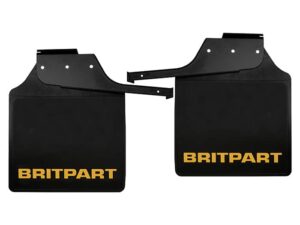 Rear Britpart Branded Mudflaps - Yellow Logo - DA4534 - BRITPART