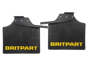 Rear Britpart Branded Mudflaps - Yellow Logo - DA4536 - BRITPART
